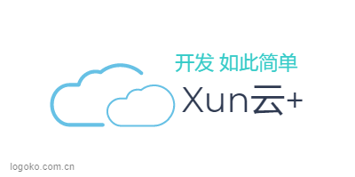 Xun云+logo设计