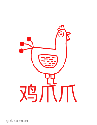 鸡爪爪logo设计