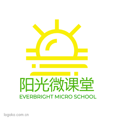 阳光微课堂logo设计