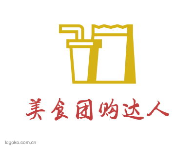 美食团购达人logo设计