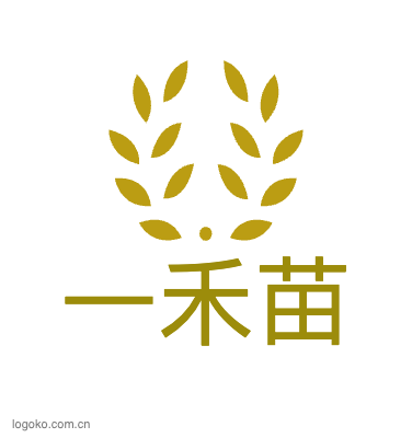 一禾苗logo设计