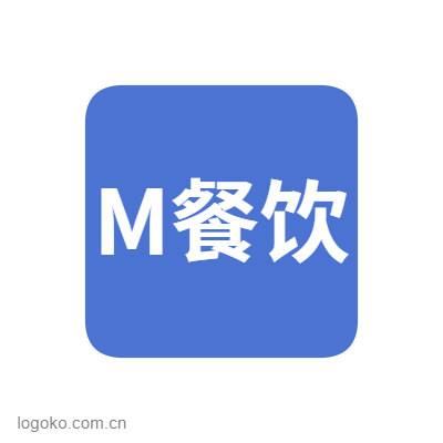 M餐饮logo设计