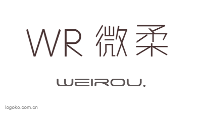 WR  微柔logo设计