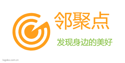 邻聚点logo设计