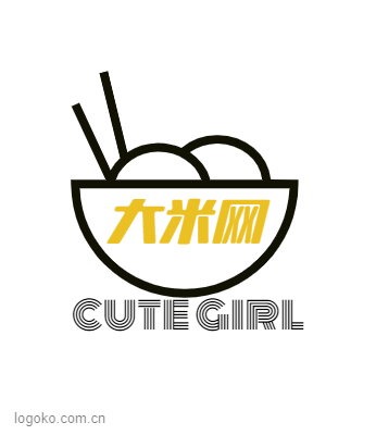 大米网logo设计