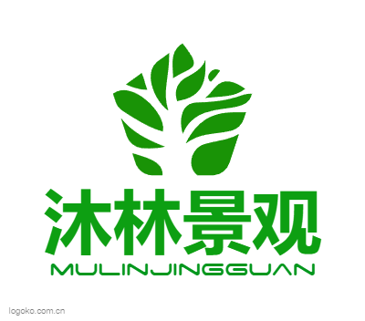 沐林景观logo设计