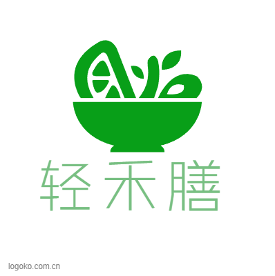 轻禾膳logo设计