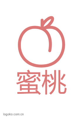 蜜桃logo设计