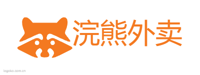 浣熊外卖logo设计